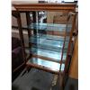 Image 2 : Wooden China Cabinet with Mirrored back and glass shelves and doors