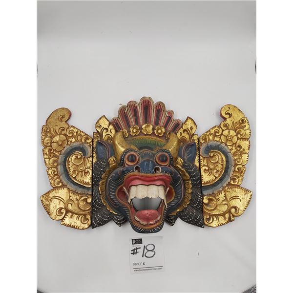 Wooden Dragon Hand Painted Decorative Wall Hanging