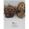 Image 1 : 2 Decorative Wooden Masks