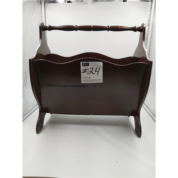 Vintage Wooden Magazine Rack