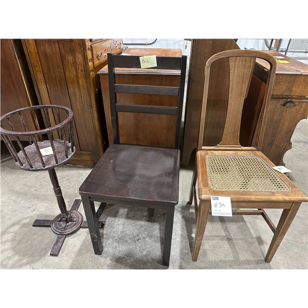 (2) Chairs & Plant Stand