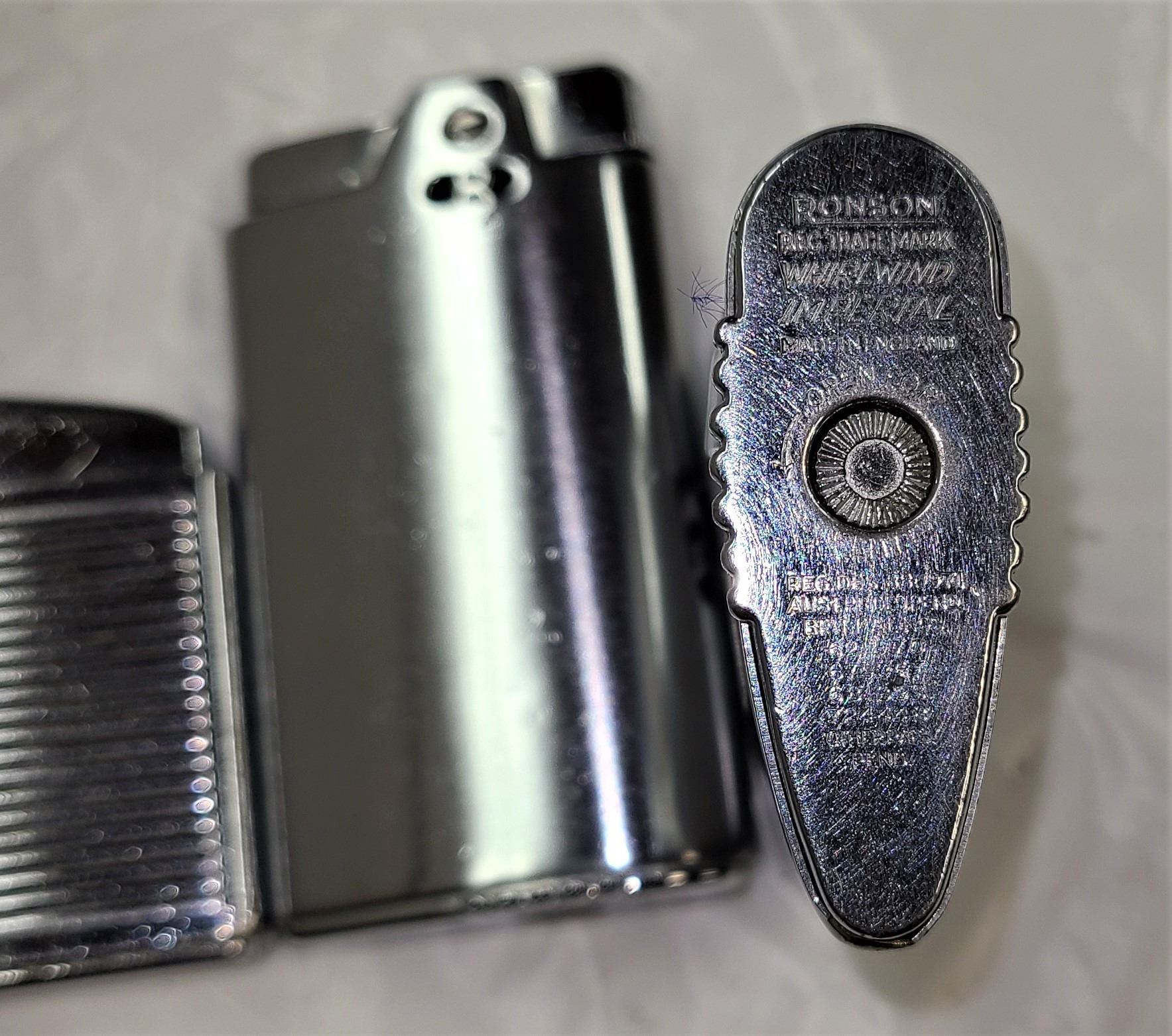 Ronson Lighters Three Classic Mid 60's Lighters Cadet Whirlwind & Highlite