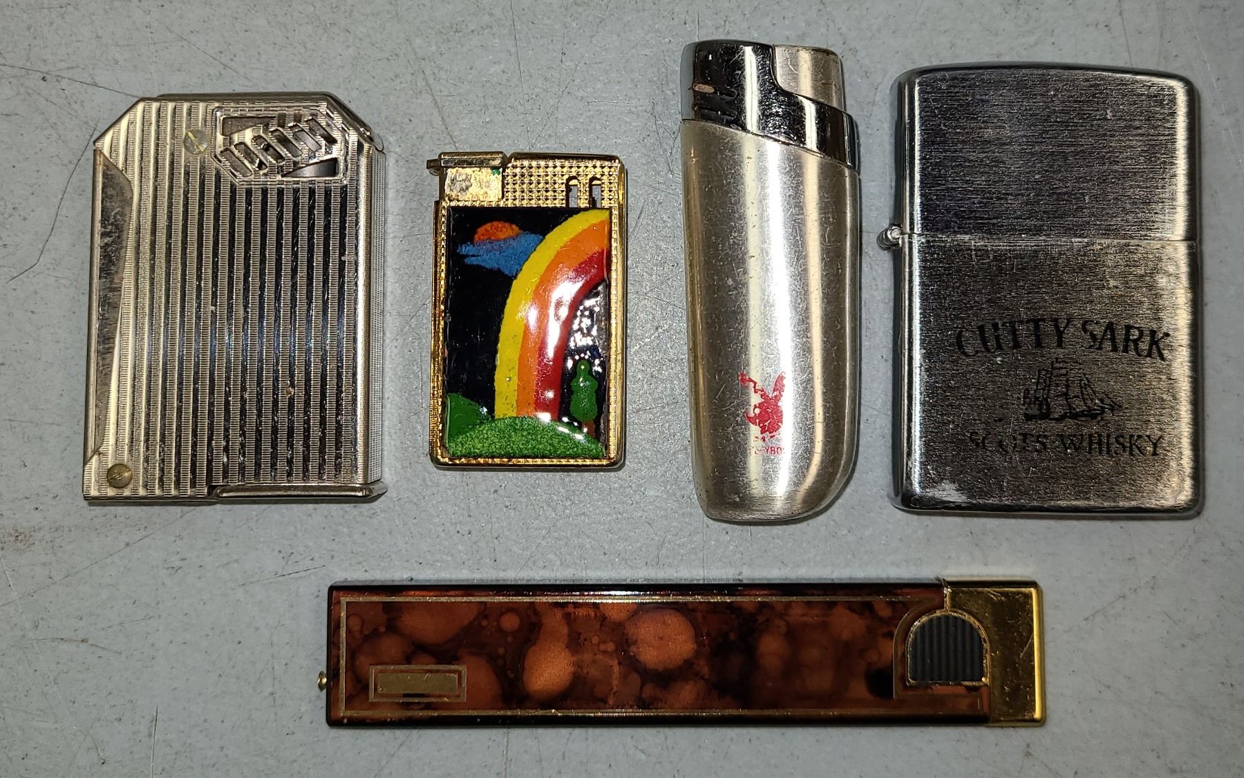Vintage Mixed Lighter Lot 2 Zippos plus 5 other Lighters