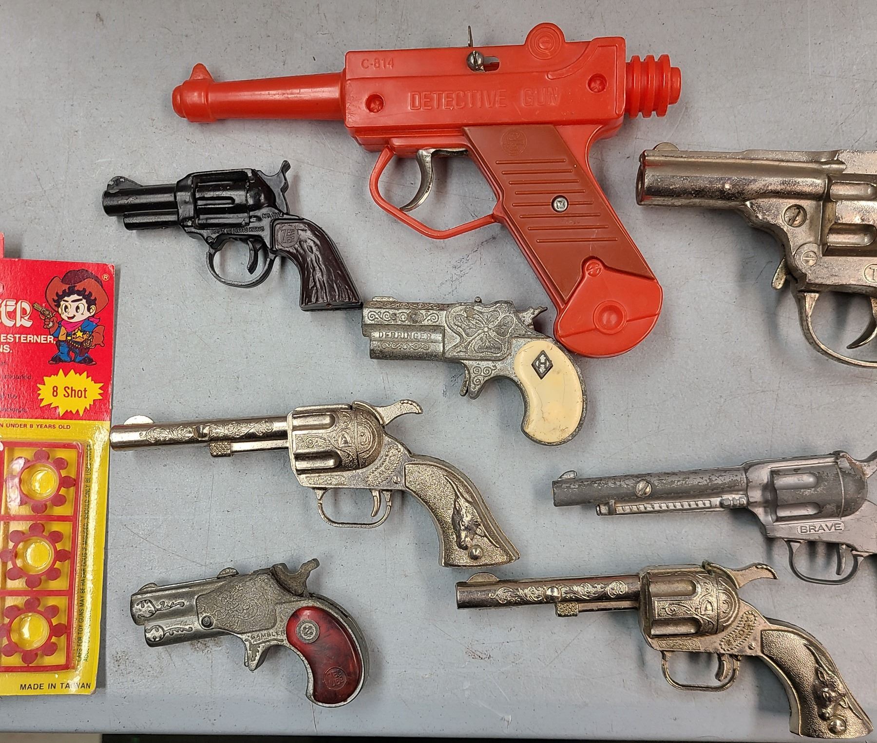 Toy Gun Lot - Cap guns Plus - 13 items in total - All Vintage pre 1970