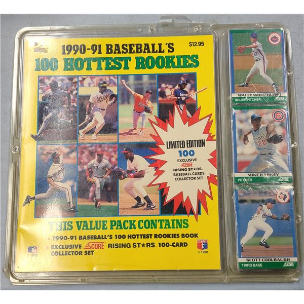Score 199091 100 Hottest Rookies Baseball Card set.. Complete