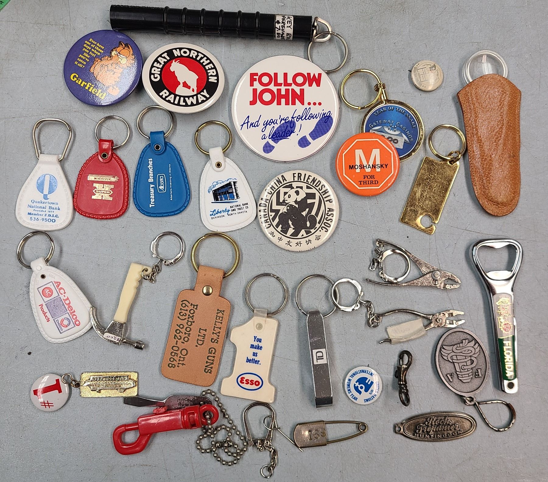 Keychain Lot - 30 mixed type Key Rings PLUS
