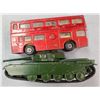 Image 2 : Dinkey Toy Centurion Tank & Matchbox Toy Double Decker Bus.