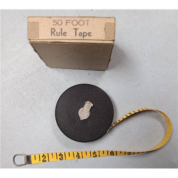 Vintage Walsco Cloth Measuring Tape 50ft made in USA New in Box