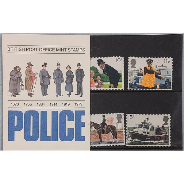 British Post Office POLICE Mint Stamps 1979.. 4 Stamps