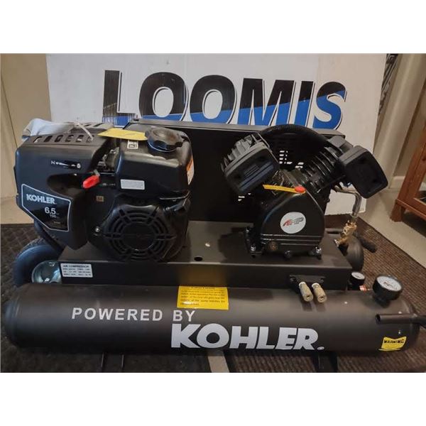 NEW AMP KOHLER SERIES 8 GALLON TWIN TANK COMMERCIAL AIR COMPRESSOR: $1,200.00