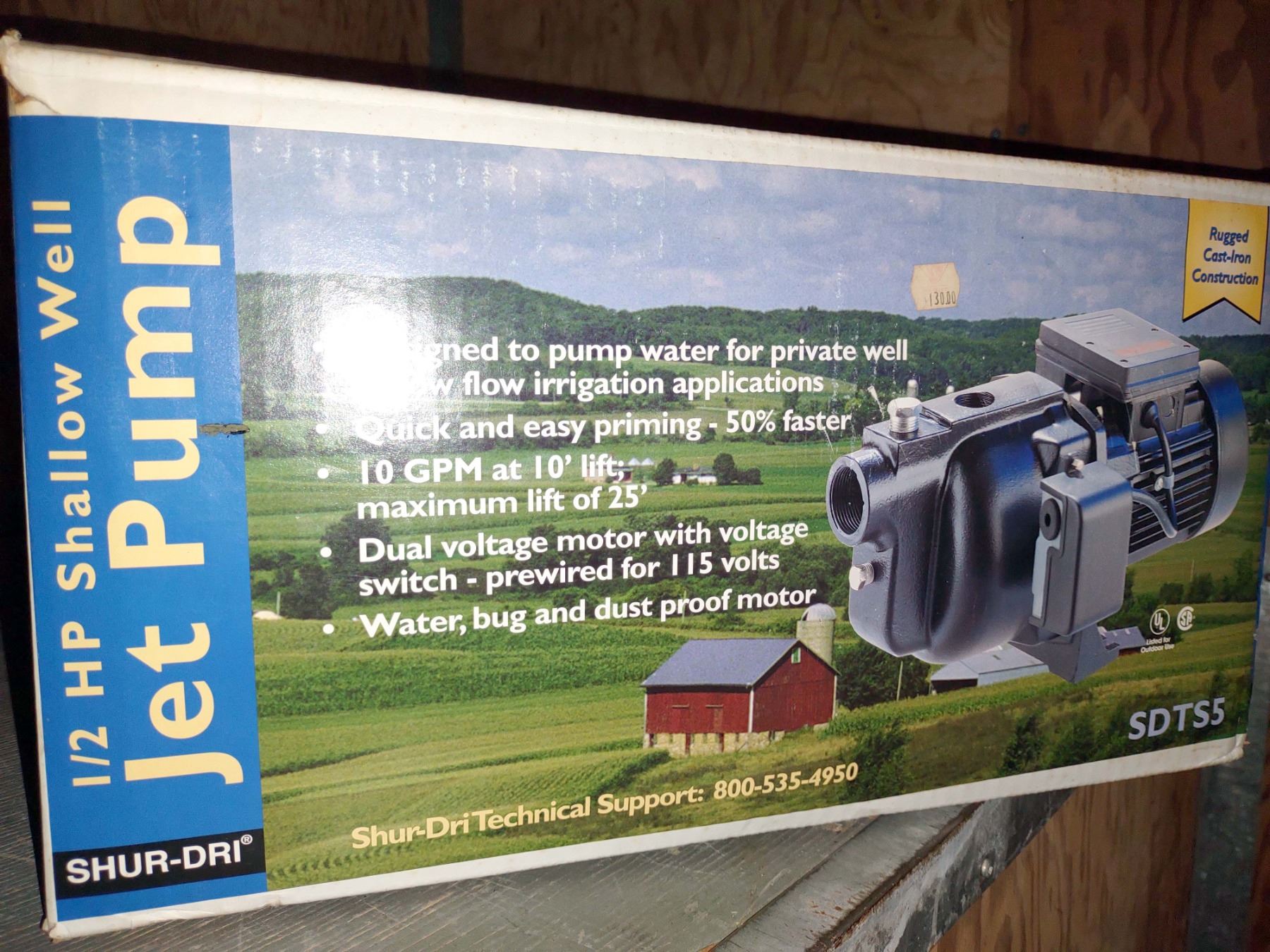 SHUR DRI NEW 1/2 HP SHALLOW WELL JET PUMP 289.00