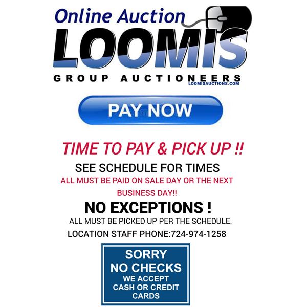 DUE DILIGENCE • PAYMENT • PICK UP • TERMS • CONDITIONS