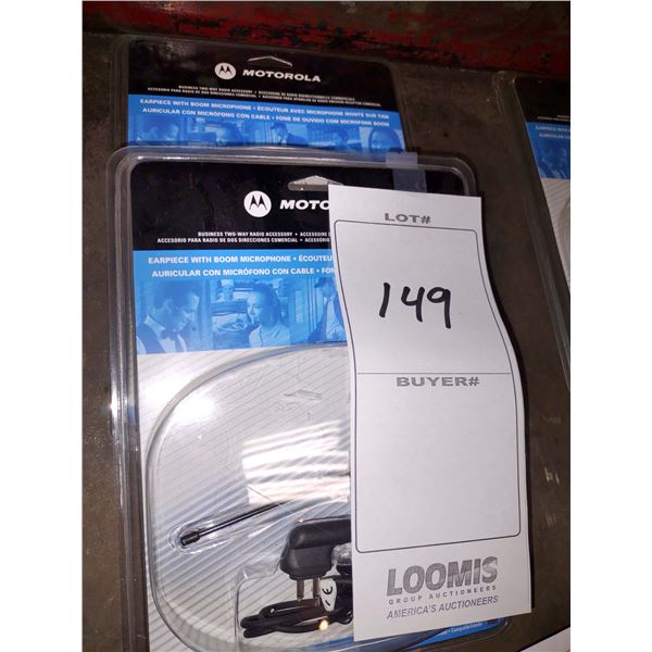 NEW, MOTOROLA EARPIECE W/ BOOM MICROPHONE (X2)
