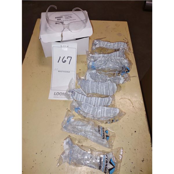 12 PAIRS OF NEW CLEAR SAFETY GLASSES (X11)