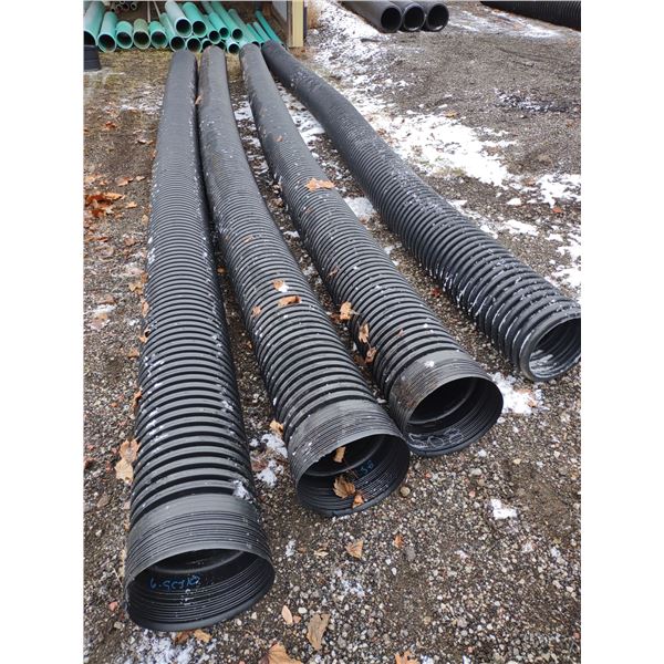PVC CULVERT PIPE, 21' L x 12" W (X4)