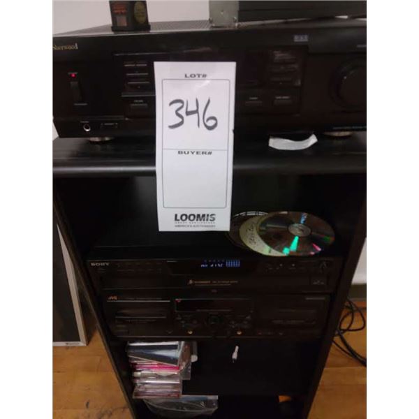 STEREO AND STEREO CABINET, SHERWOOD/SONY, WORKS