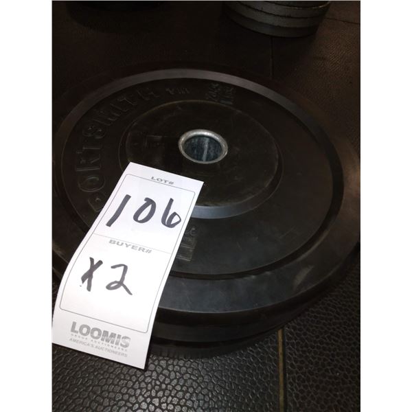 SPORTSMITH 45 LB RUBBER PLATES (X2)
