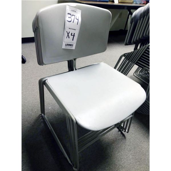 HARD PLASTIC METAL LEG CHAIR (X4)