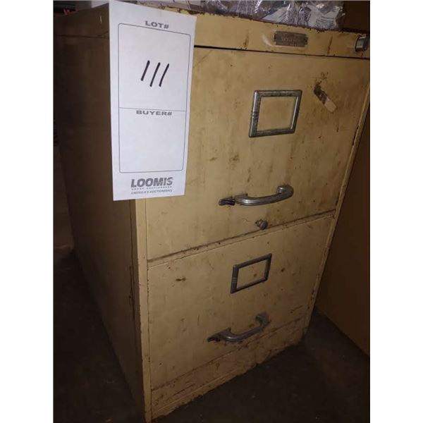 2 DRAWER METAL FILING CABINET