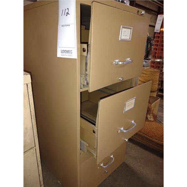 3 DRAWER METAL FILING CABINET