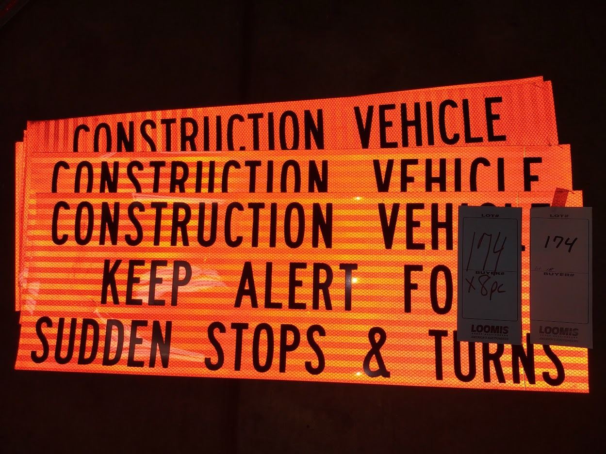 LOT OF 8 STICKERS FOR TRUCKS CONSTRUCTION VEHICLE KEEP ALERT FOR