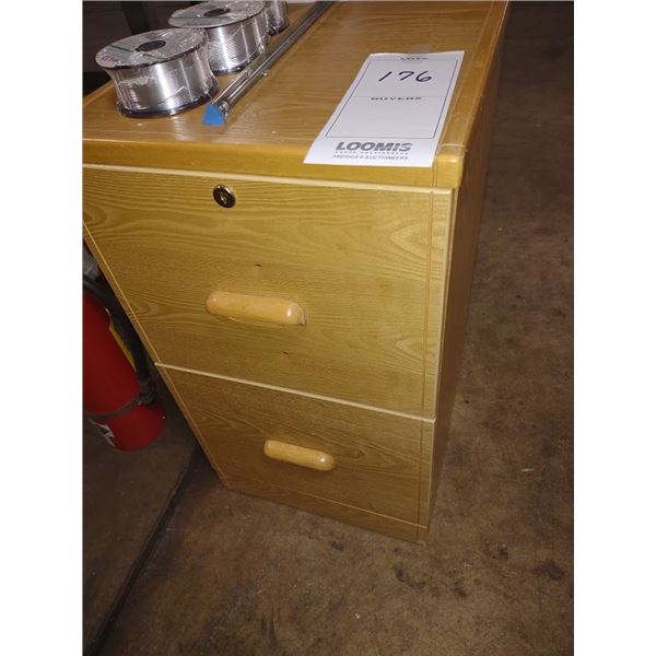 2 DRAWER WOODEN CABINET