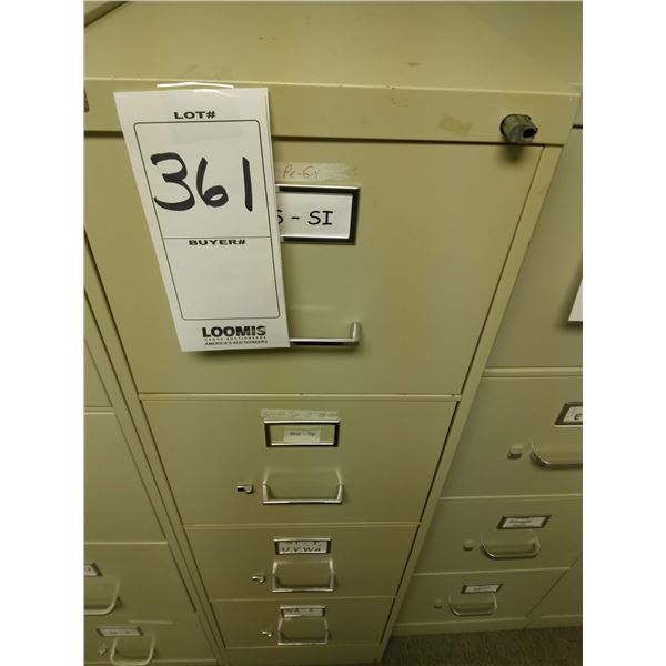 METAL 4 DRAWER FILING CABINET