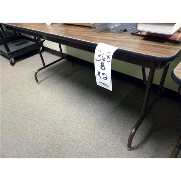 WOOD FOLDING TABLES (X2)