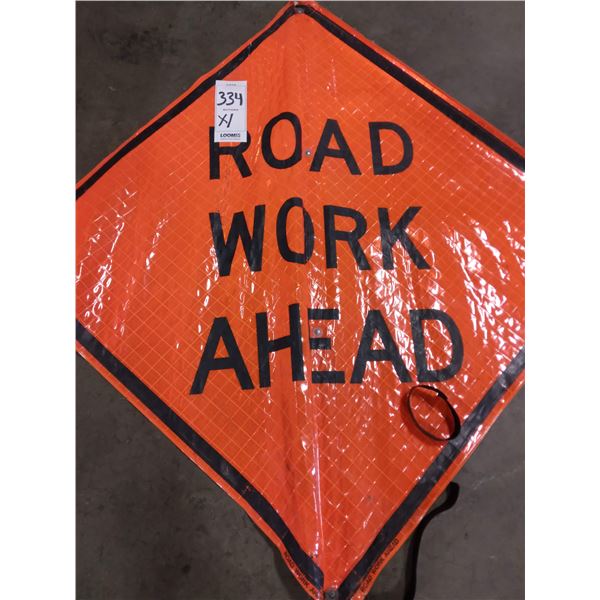 Front Work Sign ROAD WORK AHEAD SIGN