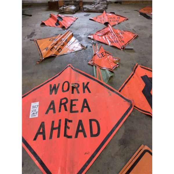 ASSORTED ROAD SIGNS (X8)