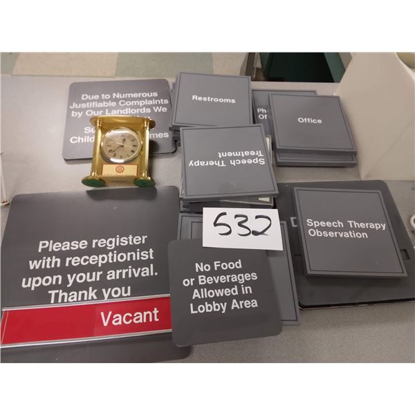 LABELED ROOM PLAQUES