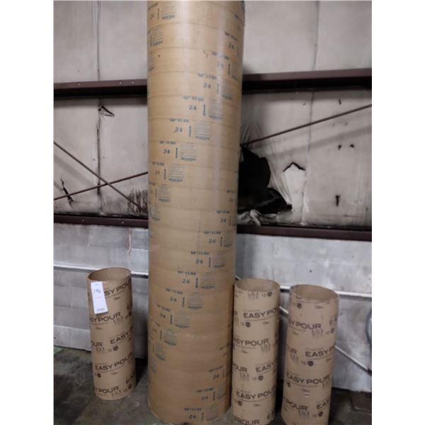 LOT OF EASY POUR COMMERCIAL CONCRETE FORMING TUBES