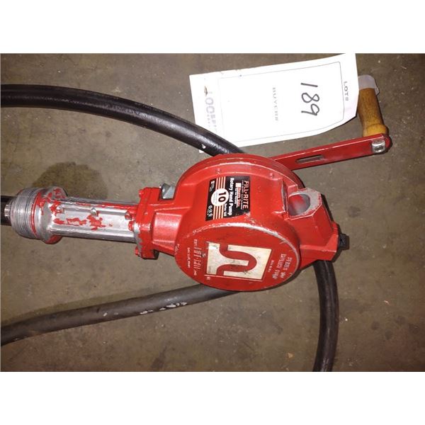 FILL-RITE HAND ROTARY DRUM PUMP AKA" LOT 189