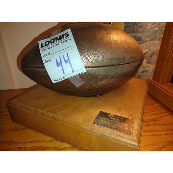 Cast Champion Vintage Trophy Ball on Wood Base