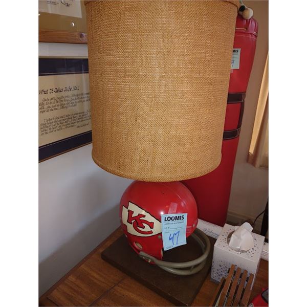 Vintage Kansas City Chiefs Helmet Lamp (Standard Size Helmet )