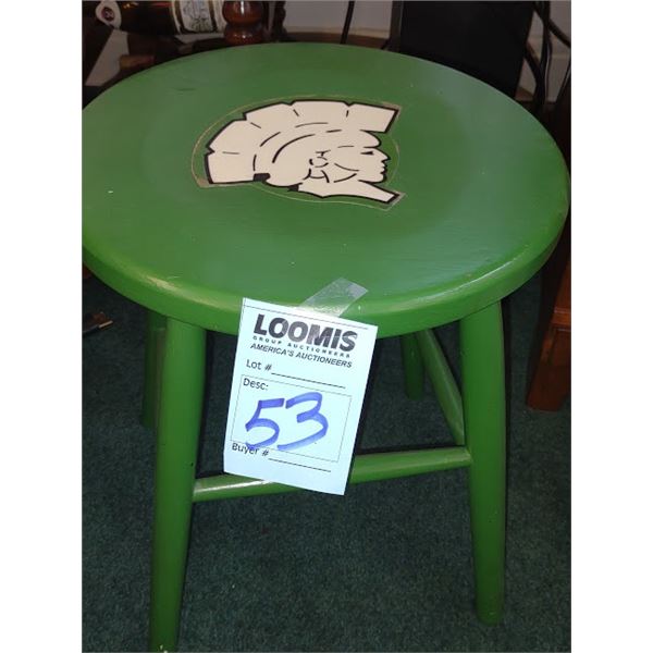 Vintage Wood Michigan Stool