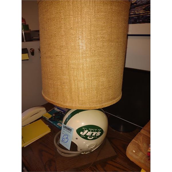 Vintage NY Jets Football Helmet Lamp