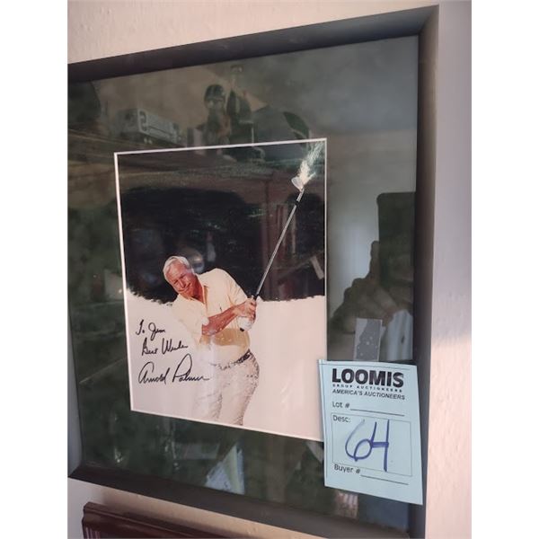 Signed Arnold Palmer Framed Print .