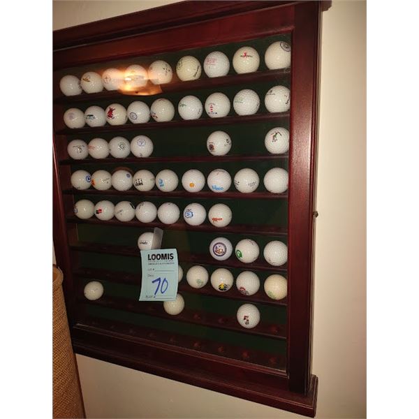 Collectors Golf Balls In Display