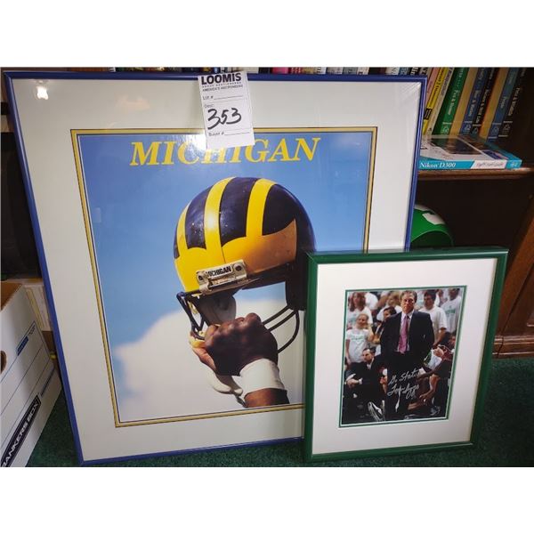 S/2 Michigan Framed Sports Art