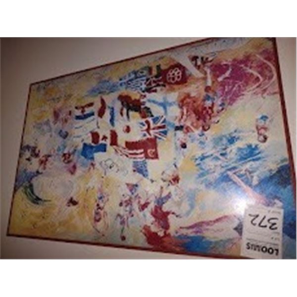 1976 OLYMPICS LEROY NEHMAN SIGNED FRAMED/ Additional Signature