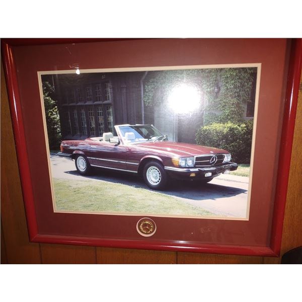 DEALER SHOWROOM VINTAGE MERCEDES FRAMED ART
