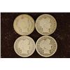 1901-O, 1906-D, 1908 & 1912-S SILVER BARBER DIMES