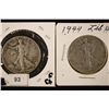 Image 1 : 1943-S & 1944 WALKING LIBERTY HALF DOLLARS