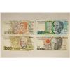 Image 1 : 4-BRAZIL CRISP UNC COLORIZED BILLS 100 CRUZEIROS,