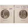 Image 1 : 1963 & 1964 WASHINGTON SILVER QUARTER BU B REV.