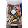 Image 2 : 2 TRAYS OF TOOLS, LANTERN, POWER PACK, SHOP SUPPLIES