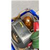 Image 8 : 2 TRAYS OF TOOLS, LANTERN, POWER PACK, SHOP SUPPLIES