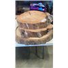 Image 1 : 3 LOG SLABS - 3 TO 4 1/2 INCHES THICK, 18-29 INCHES WIDE