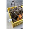 Image 8 : 2 CRATES OF LIFTING STRAPS, SHOP SUPPLIES, WIRE CABLE
